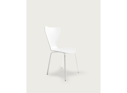 Silla para comedor o cocina de polipropileno y patas metálicas en blanco barata en Valencia