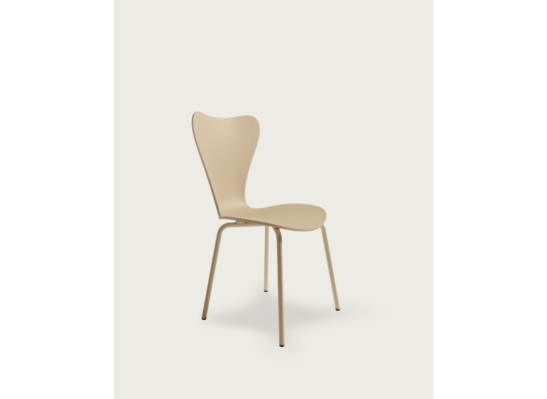 Silla para comedor o cocina de polipropileno y patas metálicas en arena barata en Valencia