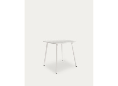 Mesa moderna metálica en color blanco. Dos medidas disponibles en Intermobel, tu tienda de muebles en Valencia