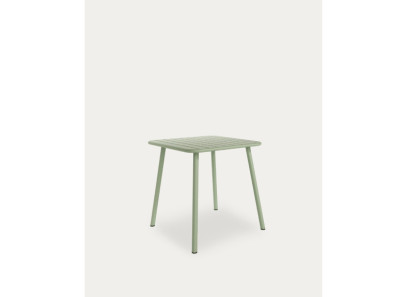 Mesa moderna metálica en color verde. Dos medidas disponibles en Intermobel, tu tienda de muebles en Valencia