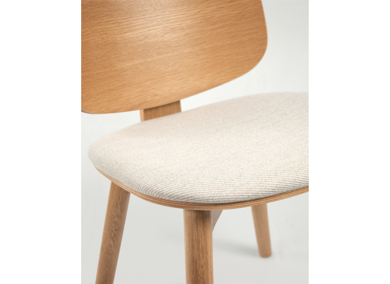 Silla nórdica semitapizada de roble barata en Valencia