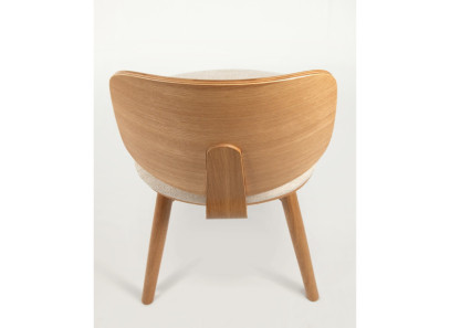 Silla nórdica semitapizada de roble barata en Valencia