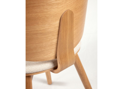 Silla nórdica semitapizada de roble barata en Valencia