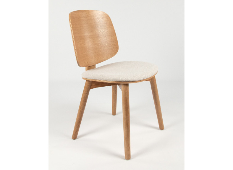 Silla nórdica semitapizada de roble barata en Valencia