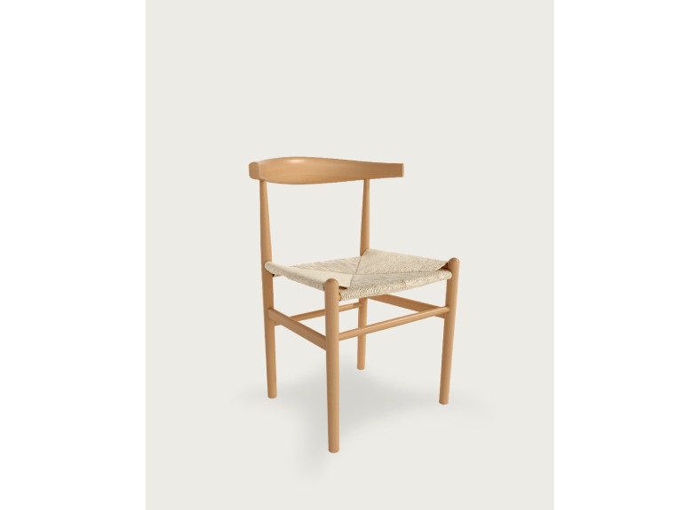 Silla de madera y cuerda estilo minimalista en Muebles Intermobel, Valencia