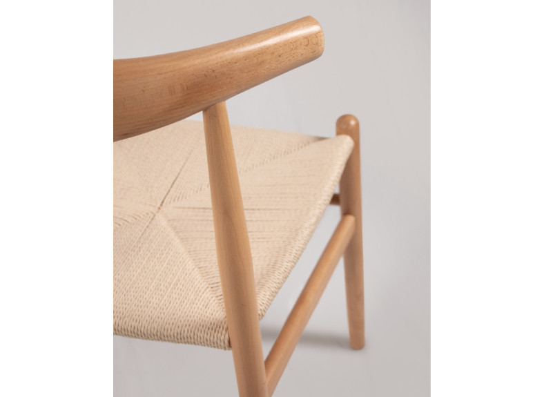 Silla de madera y cuerda estilo minimalista en Muebles Intermobel, Valencia
