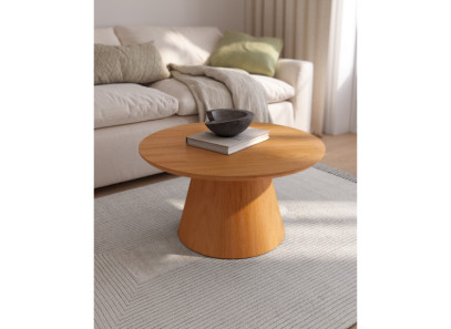 Mesa de centro redonda de madera Namib de Bogal en Muebles Intermobel, Valencia