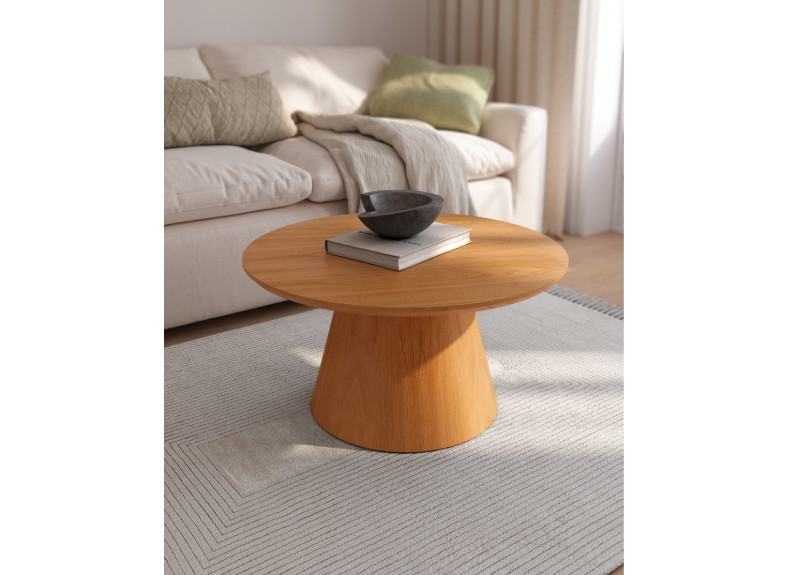 Mesa de centro redonda de madera Namib de Bogal en Muebles Intermobel, Valencia