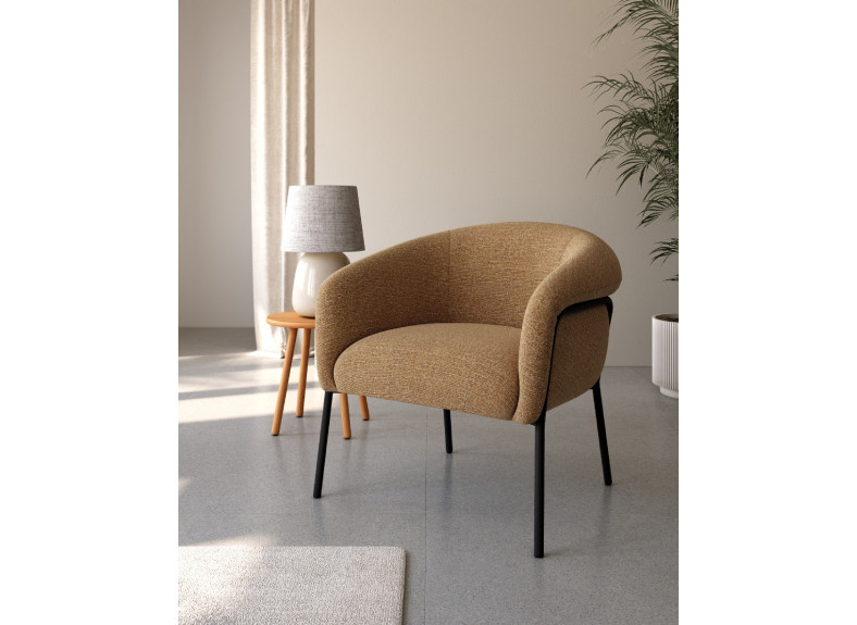 Butaca tapizada con patas metálicas moderna barata en Valencia, Intermobel