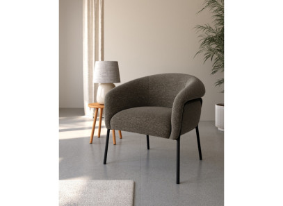 Butaca tapizada con patas metálicas moderna barata en Valencia, Intermobel