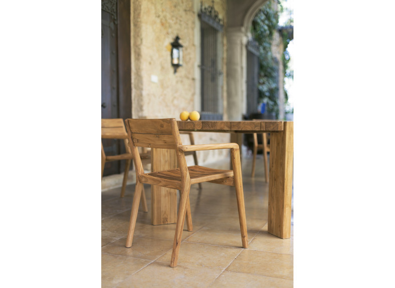 Pack de mesa y sillas para terraza de teca Arkimueble