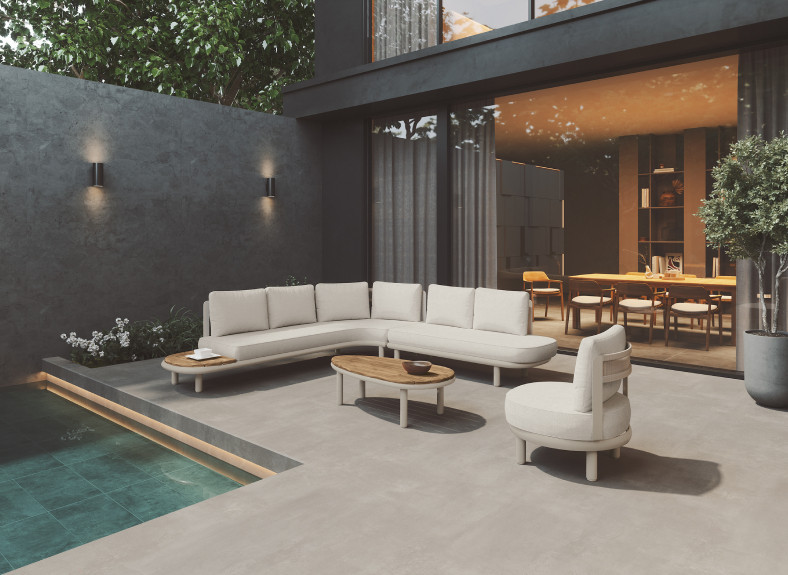 Conjunto de sofá y mesa de centro para exterior de Arkimueble en Valencia