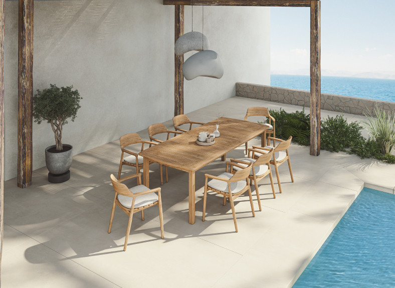 Pack de mesa y sillas para exterior de teca Arkimueble en Valencia