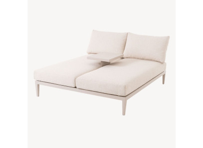 Tumbona doble con mesa central beige GDeco en Valencia, Intermobel