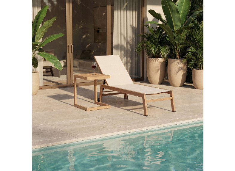 Mesa de exterior en efecto madera de GDeco en Intermobel