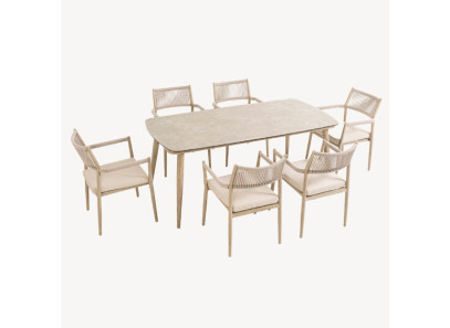 Set de comedor de exterior Macarella de GDeco en Valencia