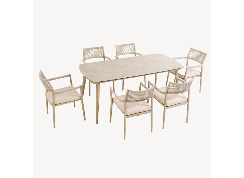 Set de comedor de exterior Macarella de GDeco en Valencia