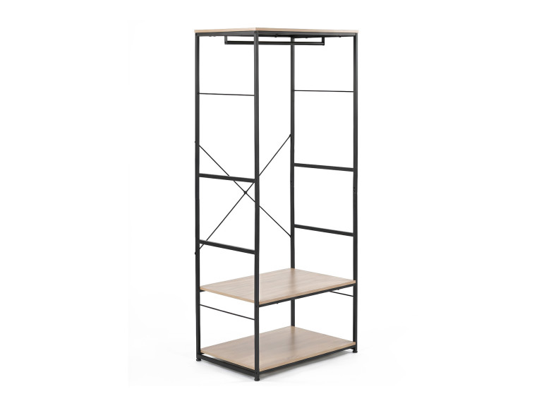 Armario abierto Open Deck Oak/Negro - Muebles Intermobel®