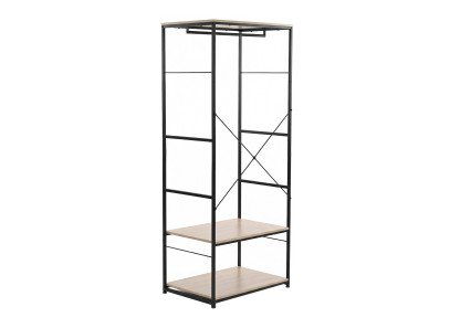 Armario abierto Open Deck Oak/Negro - Muebles Intermobel®