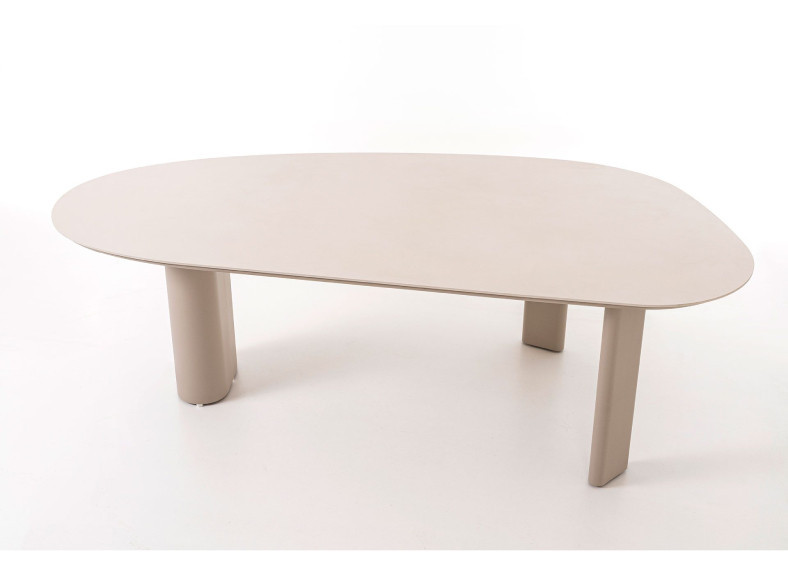 Mesa de comedor de diseño de gran formato para exterior Paula de GDeco en Valencia