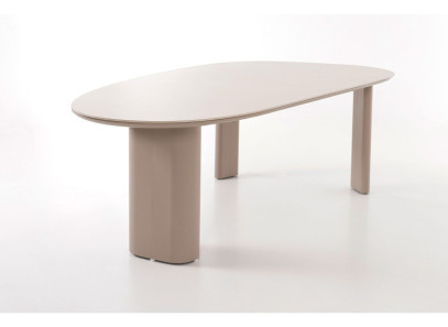 Mesa de comedor de diseño de gran formato para exterior Paula de GDeco en Valencia