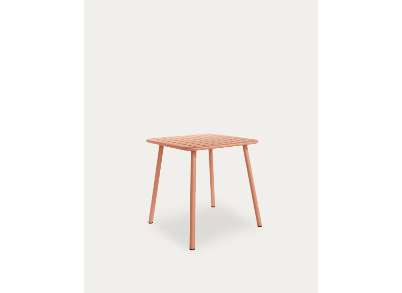 Mesa moderna metálica en color teja. Dos medidas disponibles en Intermobel, tu tienda de muebles en Valencia