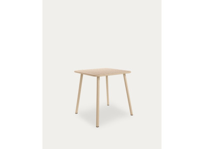 Mesa moderna metálica en color arena. Dos medidas disponibles en Intermobel, tu tienda de muebles en Valencia