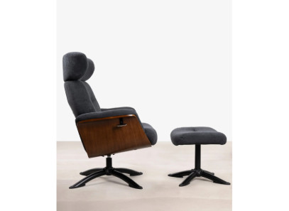 Sillón relax manual Osaka gris oscuro