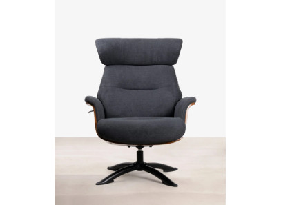 Sillón relax manual Osaka gris oscuro