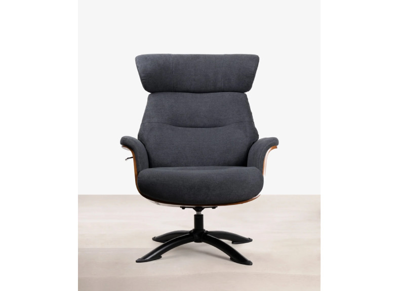 Sillón relax manual Osaka gris oscuro