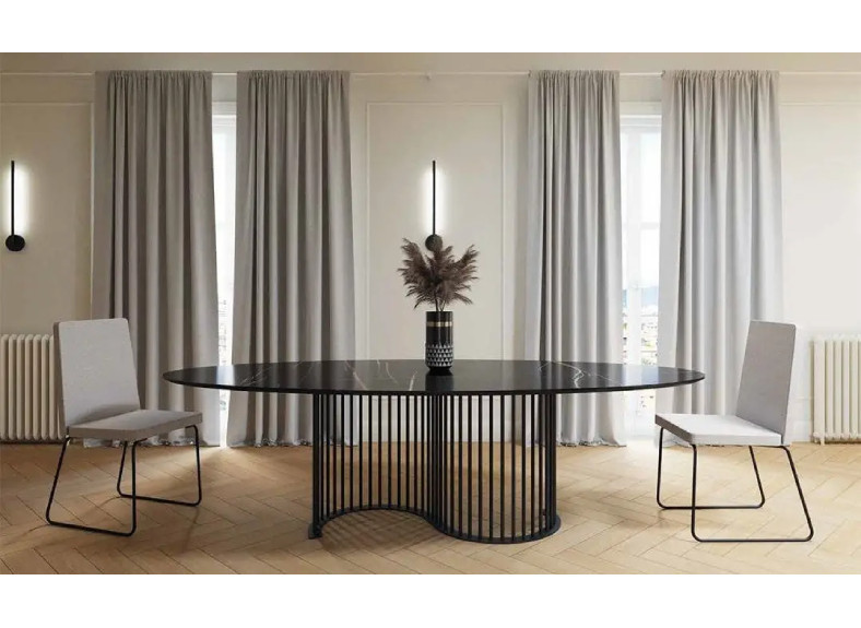 Mesa moderna de cristal vitrificado de Tadel en Valencia