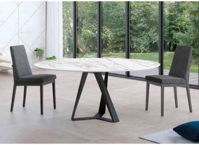 Mesa porcelánica redonda en tu tienda de muebles en Valencia, Muebles Intermobel