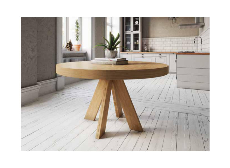 Mesa redonda de chapa extensible de Tadel en tu tienda de muebles en Valencia