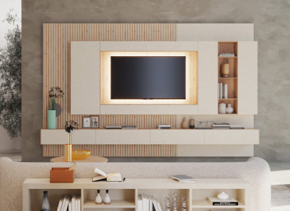Composición de salón moderno colgado en Valencia