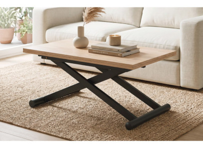 Mesa de centro elevable extensible Natural