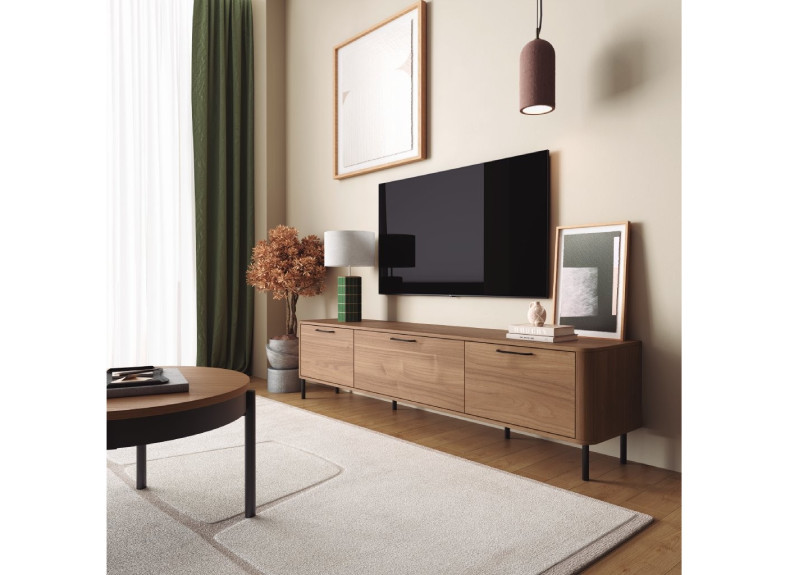 Mueble de tv barato con cantos curvos en Valencia