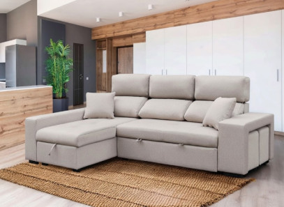 Sofá cama con chaiselongue barato en Valencia