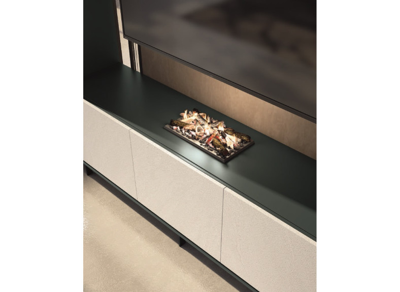 Salones modernos con mueble TV y vitrina en Valencia| Muebles Intermob