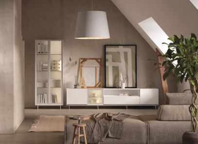 Salón moderno con vitrina en Valencia| Muebles Intermobel®