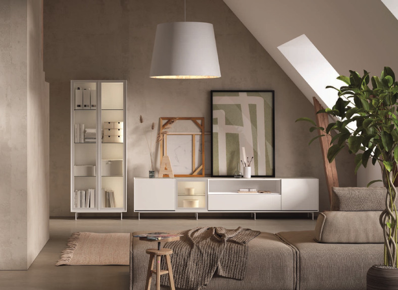 Salón moderno con vitrina en Valencia| Muebles Intermobel®