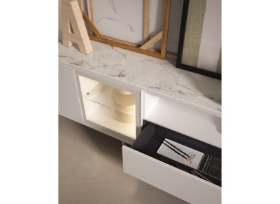 Salón moderno con vitrina en Valencia| Muebles Intermobel®