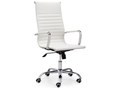 Silla de oficina giratoria blanca