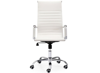 Silla de oficina giratoria blanca