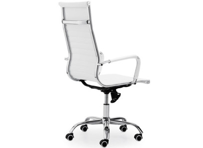 Silla de oficina blanca con ruedas