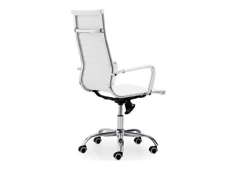 Silla de oficina blanca con ruedas