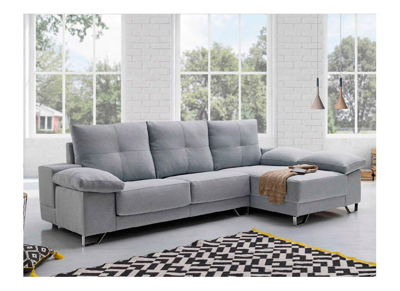 Sofá moderno con chaiselongue