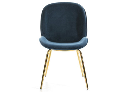 Silla de terciopelo azul en valencia