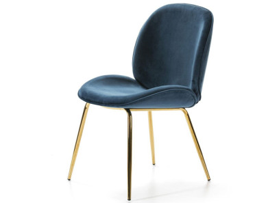 Silla de terciopelo azul en valencia