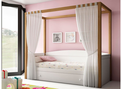 Cama juvenil con dosel en Valencia
