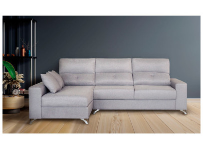 Sofá chaiselongue tapizado en Muebles Valencia